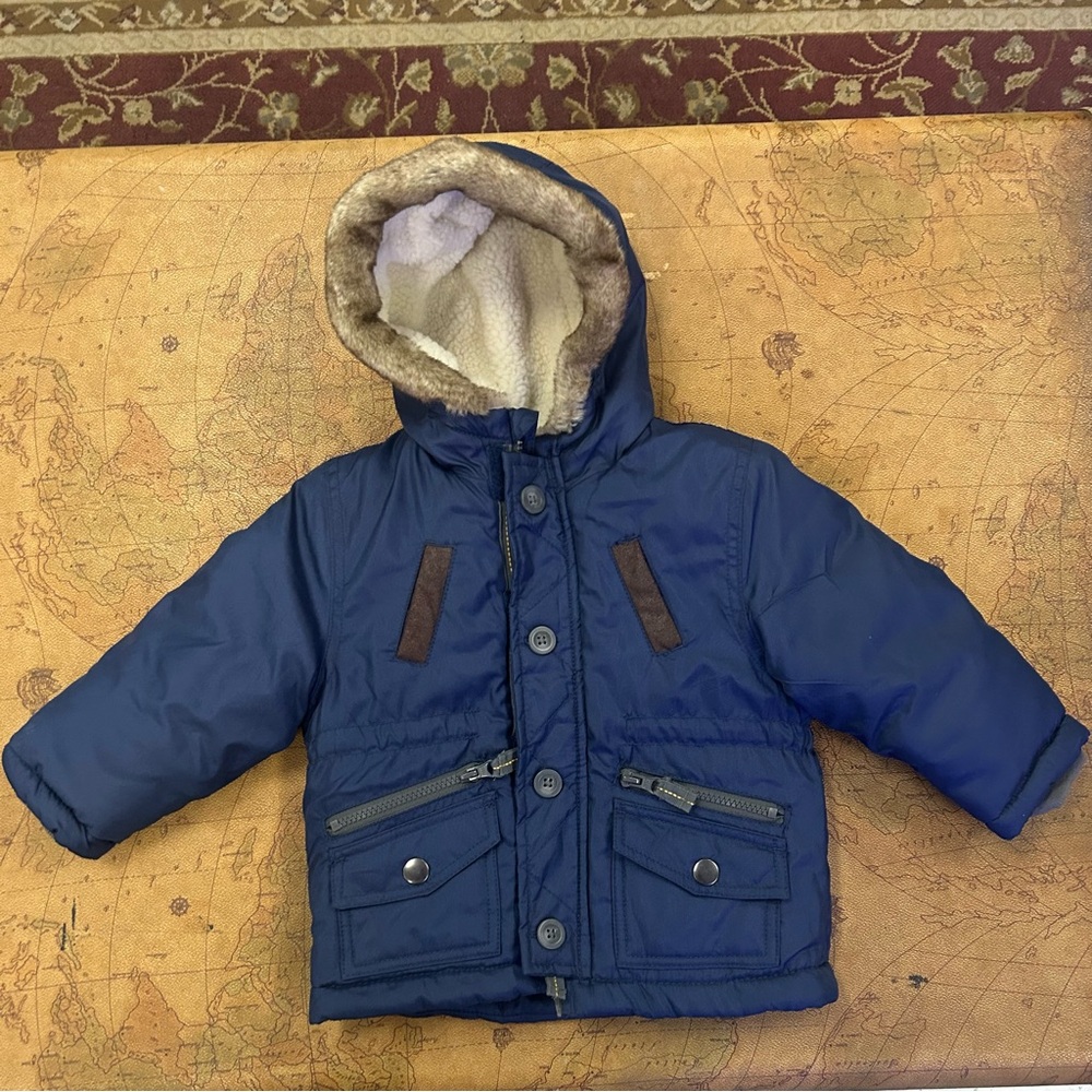 Carter's Navy and Yellow Hooded insulated Jacket